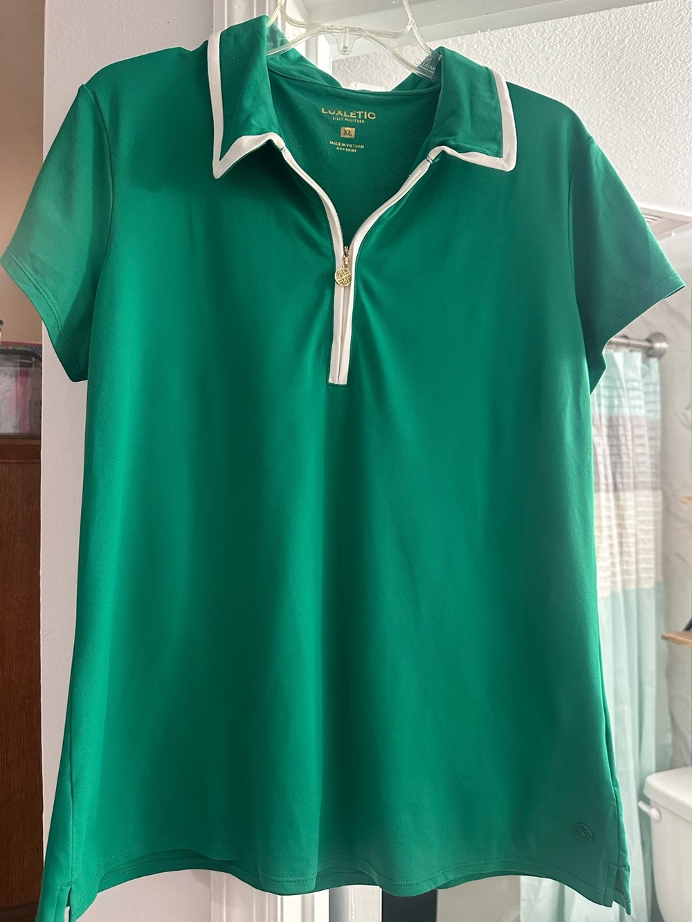 LN Lilly Pulitzer Zip Front Frida Polo